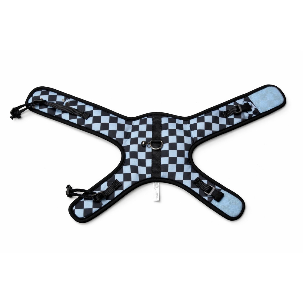 Blue and Black Checkered Mesh Cat Harness‎ Adjustable Small Pet Vest B2